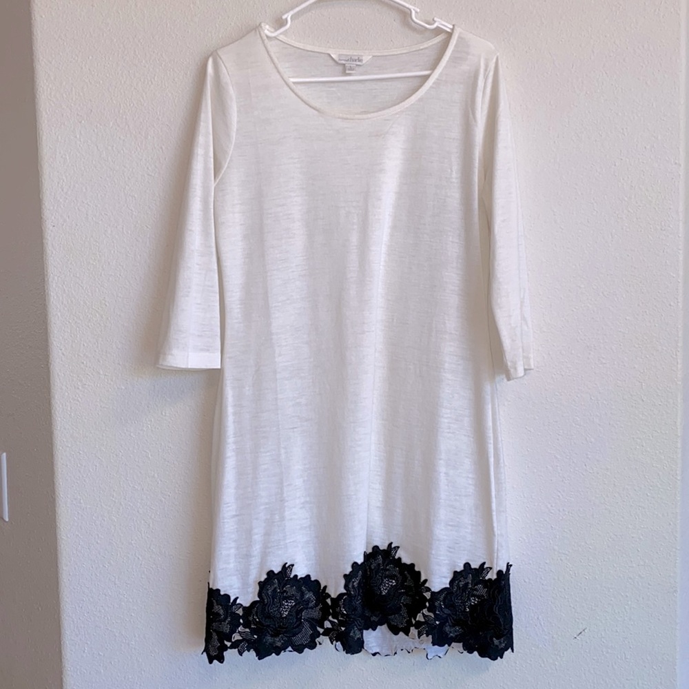 Charming Charlie White Half Sleeve Dress